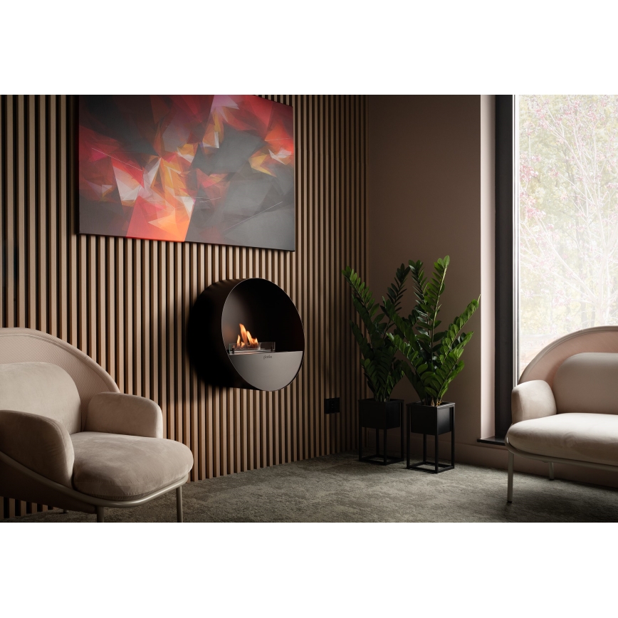 Planika - BIO-eldstad med fjärrkontroll 72,6x65 cm 2,5kW/230V svart