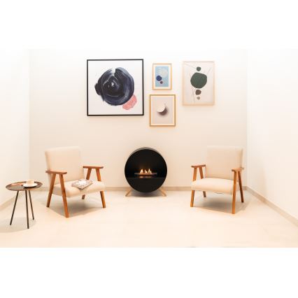 Planika - BIO-eldstad med fjärrkontroll 72,6x65 cm 2,5kW/230V svart