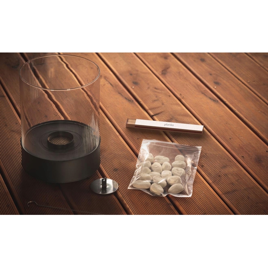 Planika - BIO-eldstad 36,3x25,1 cm 2,5 kW svart