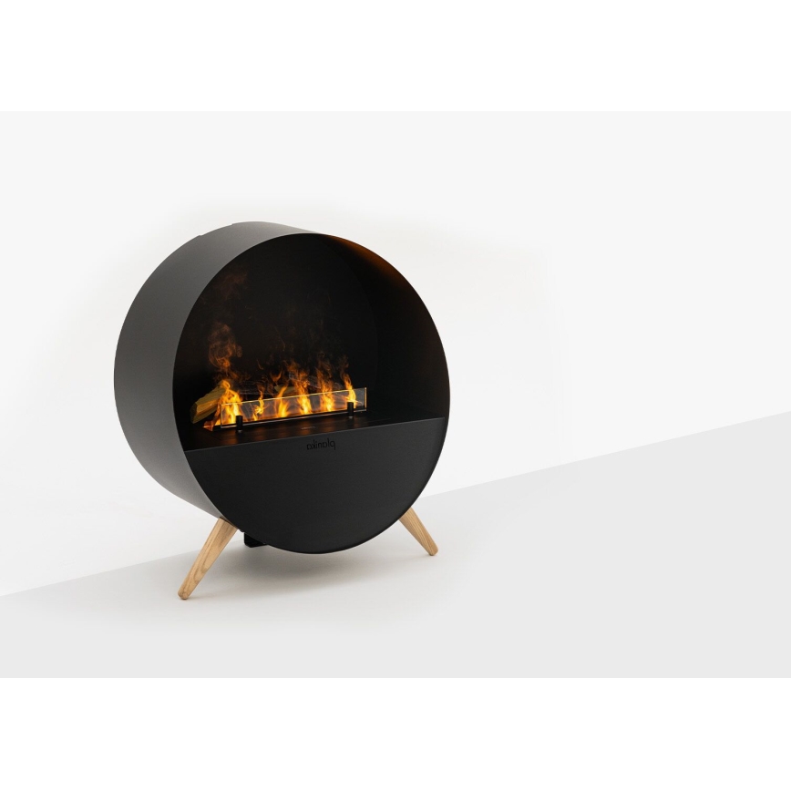 Planika - Vattenångskamin med fjärrkontroll 72,9x65,3 cm 125W/230V svart