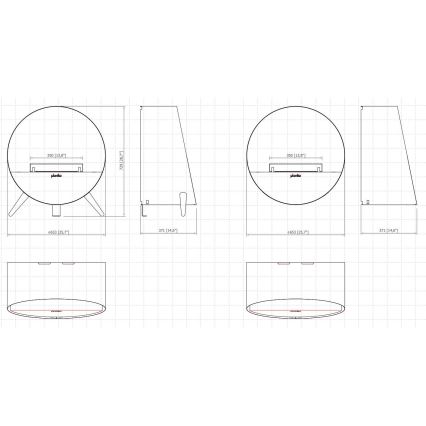 Planika - Vattenångskamin med fjärrkontroll 72,9x65,3 cm 125W/230V svart