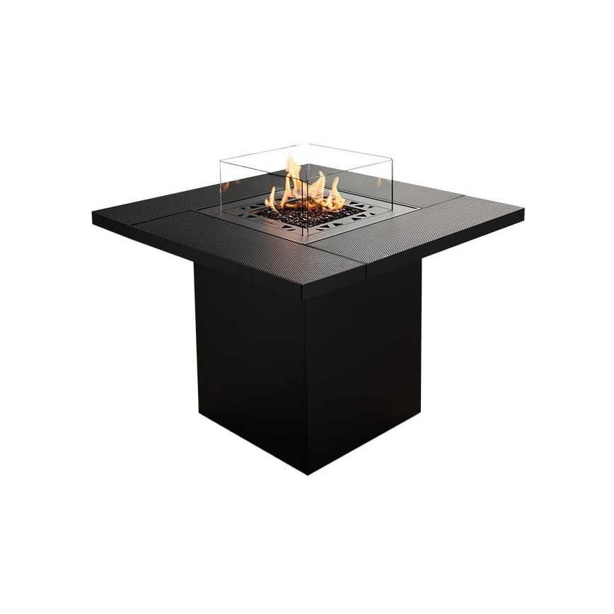 Planika - Utomhus gaseldstad 79,7x90 cm 10kW 1xAAA svart + skyddshölje