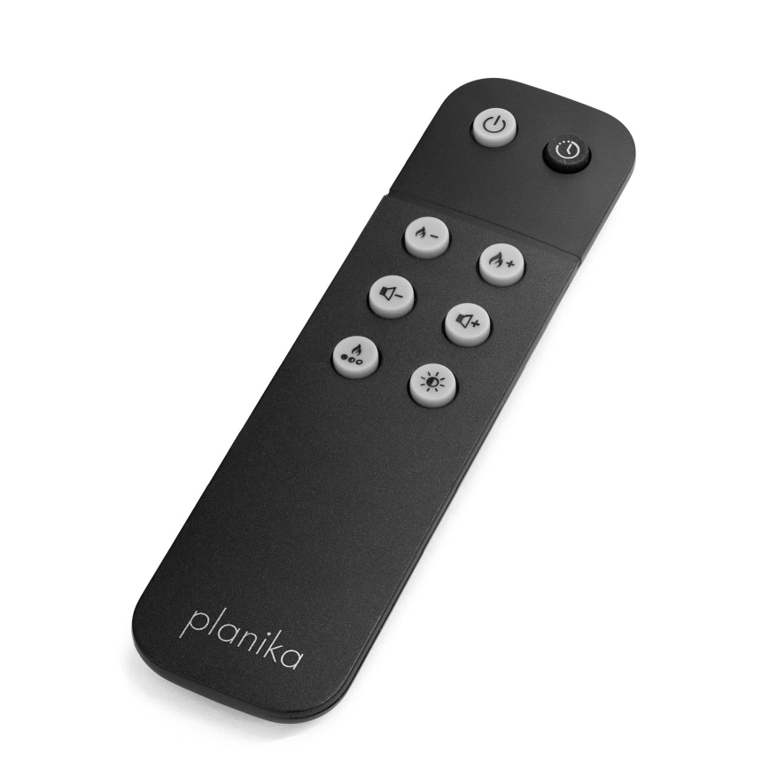 Planika - Vattenångskamin med fjärrkontroll 83x48 cm 125W/230V svart