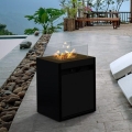 Planika - Utomhus gaseldstad 79,7x48 cm 10kW 1xAAA svart + skyddshölje