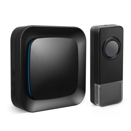 Plugin trådlös dörrklocka 230V/1xA23 IP55 svart
