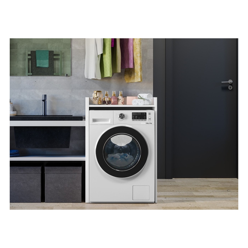 Tvättmaskinsskåp POLA 98x64 cm vitt