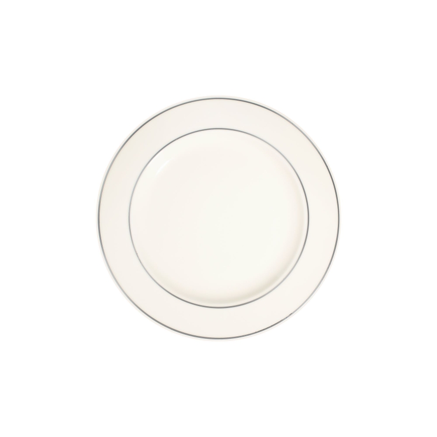 Porslinsservis 24 delar, vit/silver