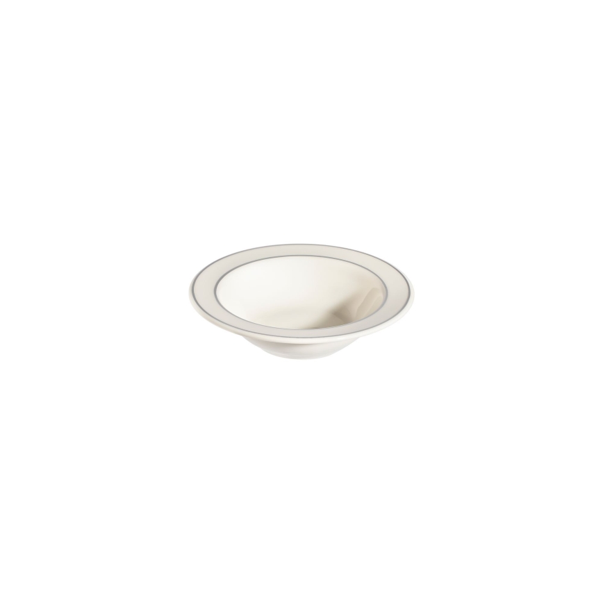 Porslinsservis 24 delar, vit/silver