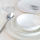 Porslinsservis, 24 delar — vit/silver