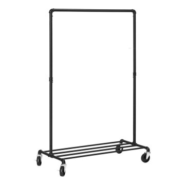 Portabel fristående klädhängare LINEA, svart