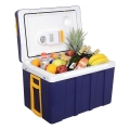 Portabel kylbox på hjul 60W/230/12V, 50 l, blå/gul