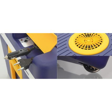Portabel kylbox på hjul 60W/230/12V, 50 l, blå/gul