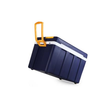 Portabel kylbox på hjul 60W/230/12V, 50 l, blå/gul