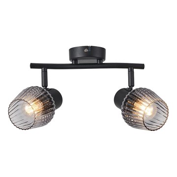 Prezent 14101 - Spotlight OASIS 2xE27/60W/230V svart/rökig