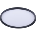 Prezent 17311 - LED takarmatur ADRA LED/42W/230V + LED/13W 3000/4000/6000K Ø 48,5 cm svart