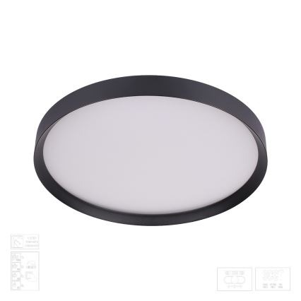 Prezent 17313 - Dimbar LED-taklampa MAYSA LED/36W/230V 3000/4000/6000K Ø 39,5 cm svart