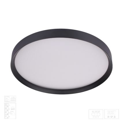 Prezent 17315 - LED dimbar taklampa MAYSA LED/42W/230V 3000/4000/6000K Ø 48,5 cm svart