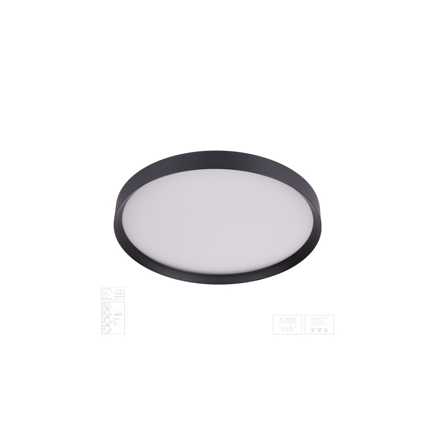 Prezent 17315 - LED dimbar taklampa MAYSA LED/42W/230V 3000/4000/6000K Ø 48,5 cm svart