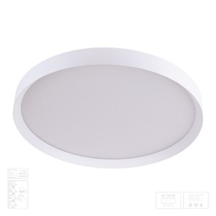 Prezent 17316 - Dimbart LED-takarmatur MAYSA, 72 W, 230 V, 3000/4000/6000 K, Ø 77 cm, vit