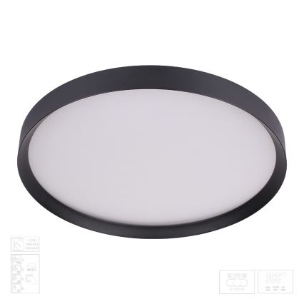 Prezent 17317 - Dimbar LED-taklampa MAYSA LED/72W/230V 3000/4000/6000K Ø 77 cm svart