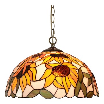 Prezent 238 - Ljuskrona med kedja TIFFANY 2xE27/60W/230V