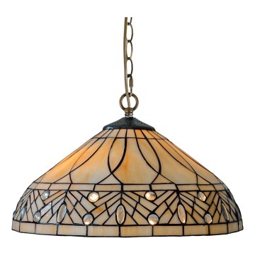 Prezent 241 - TIFFANY-taklampa på kedja 2xE27/60W/230V