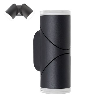 Prezent 28210A - LED Väggspotlight för utomhusbruk AKARA 2xLED/5W/230V IP65 svart