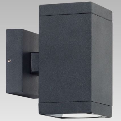 Prezent 39034 - Vägglampa för utomhusbruk RETO SQ 2xGU10/35W/230V IP54