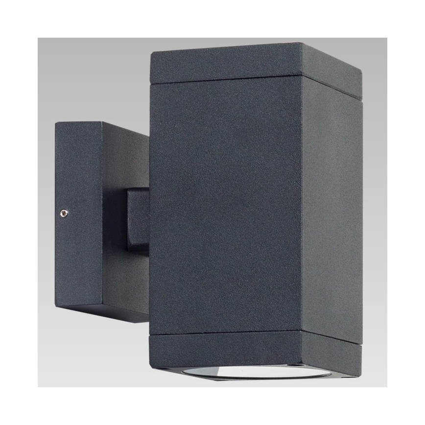 Prezent 39034 - Vägglampa för utomhusbruk RETO SQ 2xGU10/35W/230V IP54