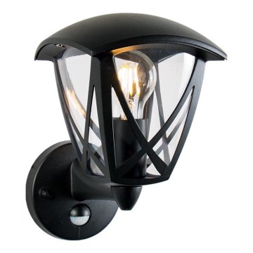 Prezent 39041 - Utomhusvägglampa med sensor SPLIT 1xE27/40W/230V