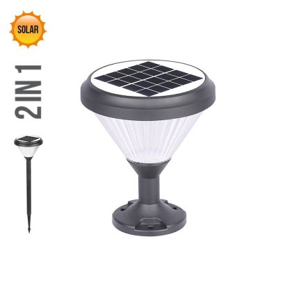 Prezent 65291 - LED Solcellsbelysning 2i1 AKRA LED/10W/3,2V IP65 2000 mAh