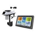 Professionell väderstation med färg-LCD och väckarklocka 5V/2xAA + 3xAA