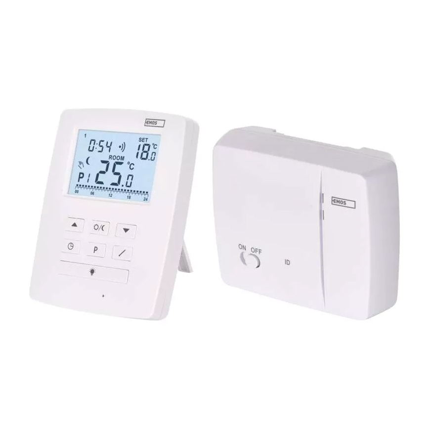 Programmerbar termostat 230V+2xAA