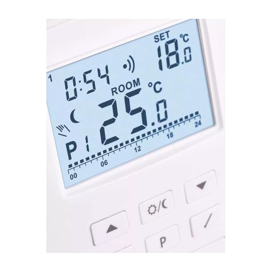 Programmerbar termostat 230V+2xAA