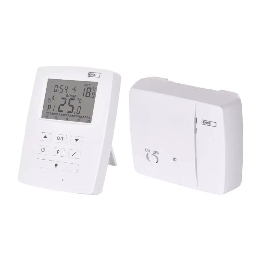 Programmerbar termostat 230V+2xAA