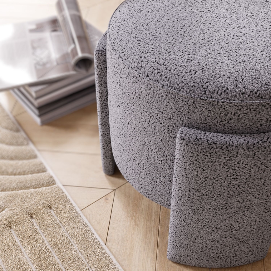 Puff ROCKET Ø 39 cm, grå