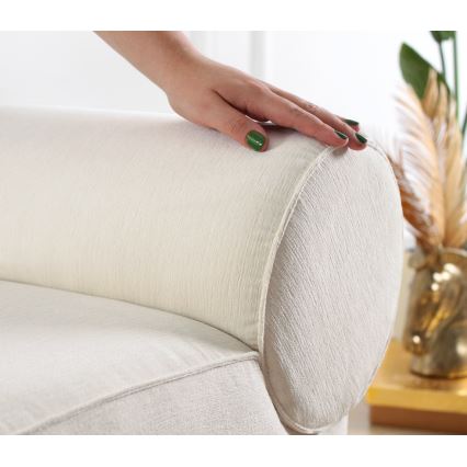 Puff TIKI 47x45 cm krämfärgad