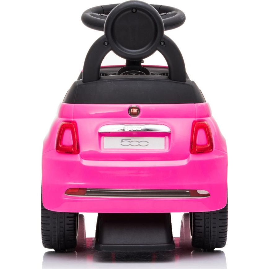 Push bil Fiat 500 2xAA rosa