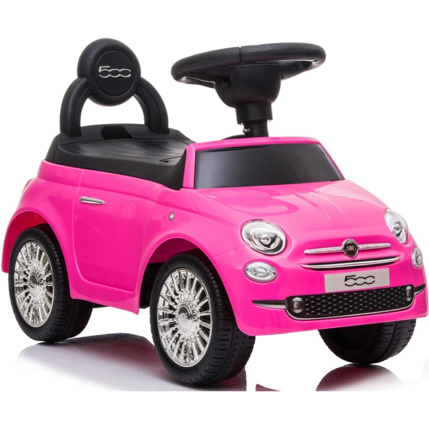 Push bil Fiat 500 2xAA rosa
