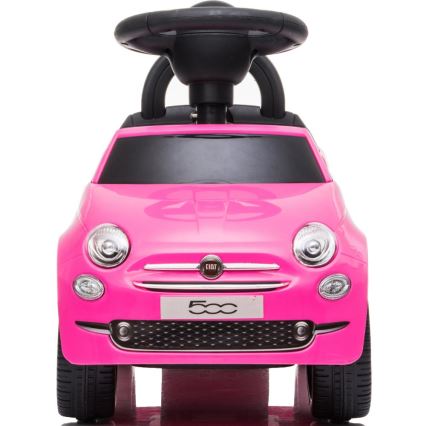 Push bil Fiat 500 2xAA rosa