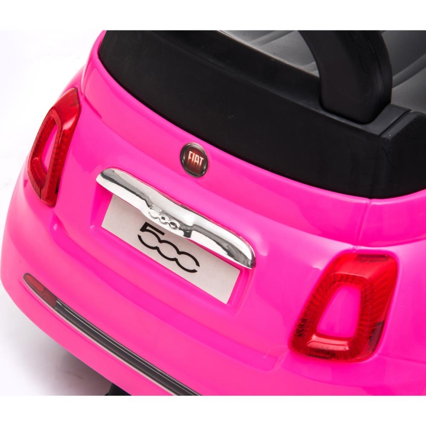 Push bil Fiat 500 2xAA rosa
