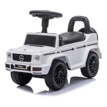 Push bil Mercedes G350d 2xAA vit/svart