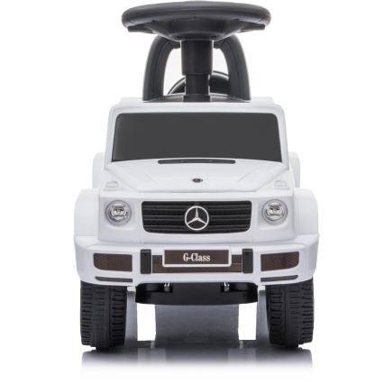 Push bil Mercedes G350d 2xAA vit/svart