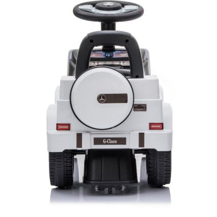 Push bil Mercedes G350d 2xAA vit/svart
