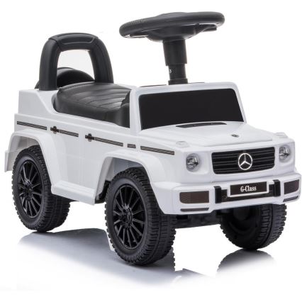 Push bil Mercedes G350d 2xAA vit/svart