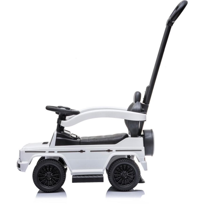 Push bil Mercedes G350d 3i1 2xAA vit/svart