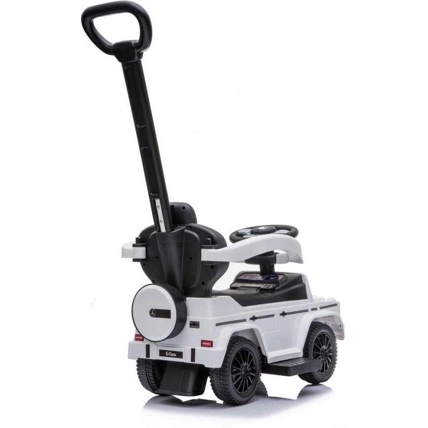 Push bil Mercedes G350d 3i1 2xAA vit/svart