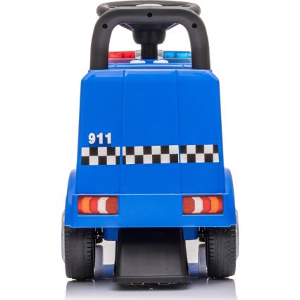 Push bil Mercedes Polisbil 2xAA blå