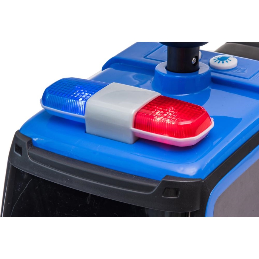 Push bil Mercedes Polisbil 2xAA blå