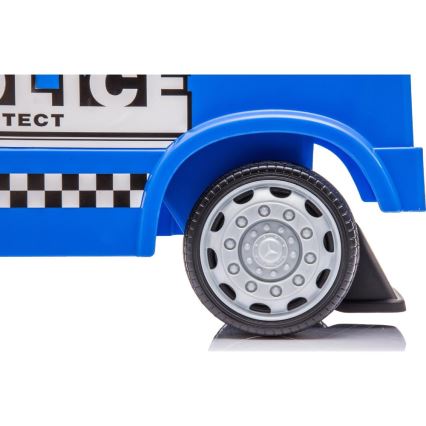 Push bil Mercedes Polisbil 2xAA blå